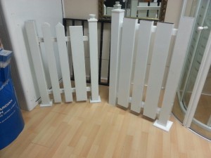 Garden fence white lacquered aluminum