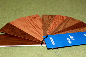 Sample lacquered wood