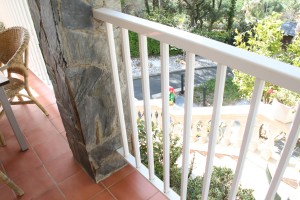 White lacquered aluminum railing