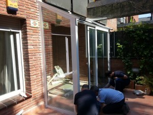 Closing of patio in Barcelona