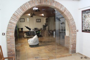 Tempered glass arch at a winery near Barcelona