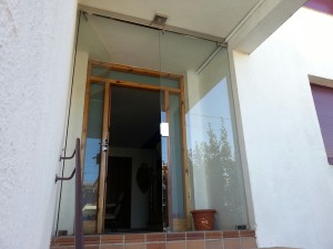 Main entrance door with tempered glass type VIDUR