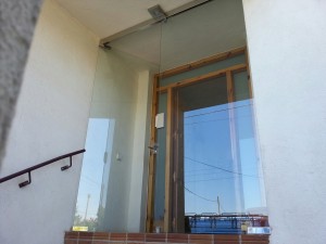 Main entrance door with tempered glass type VIDUR