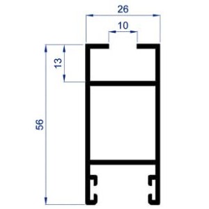 Sample sectional profile of the slide sheet S-300 series