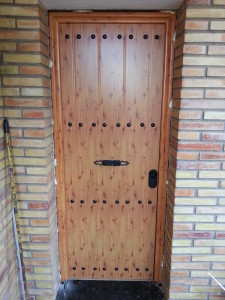 Lacquered wooden door