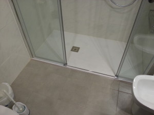 Adapted pass shower screen 