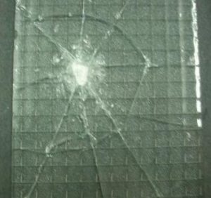 Broken armed glass